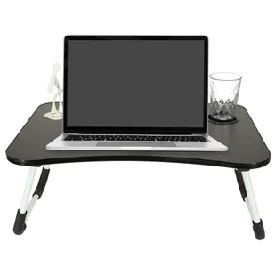 Stolik pod laptopa składany do łóżka USB czarny - Artykuły biurowe - miniaturka - grafika 3