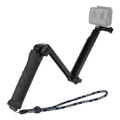 Selfie stick - Składany kijek Selfie Stick/Tripod Puluz do kamer sportowych PU202 czarny - miniaturka - grafika 1