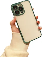 Etui i futerały do telefonów - INF Etui na telefon z ochroną obiektywu Zielony iPhone 14 Pro Max - miniaturka - grafika 1