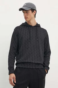 Armani Exchange bluza bawełniana męska kolor czarny z kapturem wzorzysta 8NZMCW ZJNRZ - Bluzy męskie - miniaturka - grafika 1