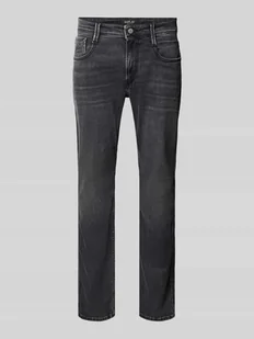 Jeansy o kroju slim fit z 5 kieszeniami - Spodnie męskie - miniaturka - grafika 1