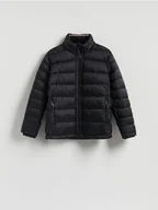 Kurtki męskie - Reserved - Pikowana kurtka z chowanym kapturem - czarny - miniaturka - grafika 1