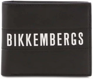 Portfele - męski portfel z białym napisem Bikkembergs E4BPME1I3053 - None - grafika 1