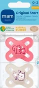Smoczki uspokajające - MAM Original Start smoczek uspokajający lateksowy dla dzieci od 0-2 m-ca - miniaturka - grafika 1