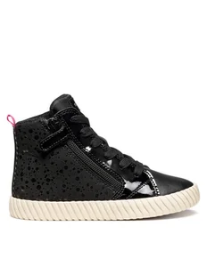 Geox Sneakersy J Mirroless J46MNA 0AU02 C9999 D Czarny - Buty dla dziewczynek - miniaturka - grafika 1