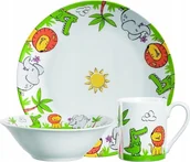 Miseczki i talerzyki dla dzieci - Leonardo Zestaw 3cz naczyń dla dzieci lew BAMBINI AVVENTURA - Leonardo - miniaturka - grafika 1