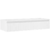 Szafki łazienkowe - Mexen Rivel szafka łazienkowa podumywalkowa 120 cm z blatem, 1 szuflada, ryflowana , biała mat - 91A20-12023-1-BFC01 - miniaturka - grafika 1