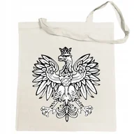 Torby i wózki na zakupy - Torba Kibica na zakupy nadruk Polska Godło - miniaturka - grafika 1