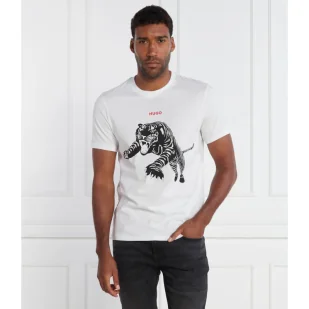 HUGO T-shirt Darpione | Regular Fit - Koszulki męskie - miniaturka - grafika 1