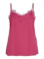Koszulki i topy damskie - Vila Damski top koronkowy Vicava New Lace Singlet/Su-Noos, różowy, 40 - miniaturka - grafika 1