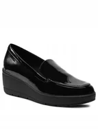 Półbuty damskie - Geox Ilde Półbuty Czarne na Koturnie 36 Żnv - miniaturka - grafika 1