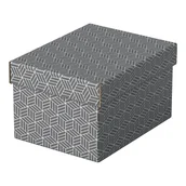 Pudła i pojemniki do przechowywania - Zestaw 3 szarych pudełek do przechowywania Esselte Home, 20x25,5 cm - miniaturka - grafika 1