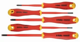 Felo 0715762743 E-Slim kompaktowy zestaw wkrętaków, gniazdo i Phillips (5 sztuki) 715762743 - Śrubokręty - miniaturka - grafika 1