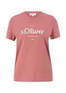 Koszulki i topy damskie - s.Oliver Sales GmbH & Co. KG/s.Oliver Damska koszulka z nadrukiem logo, pomarańczowy, 38 - miniaturka - grafika 1
