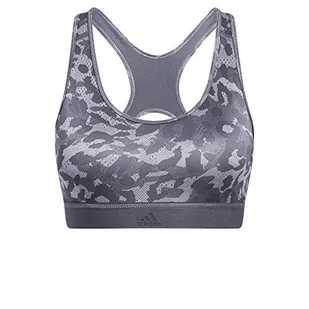 adidas Damski biustonosz sportowy Bt Aop Bra szary wielokolorowy (Gritre/Print) XS - Biustonosze - miniaturka - grafika 1