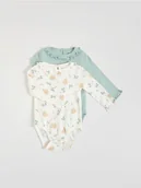 Komplety dla niemowląt - Reserved - Strukturalne body 2 pack - jasnozielony - miniaturka - grafika 1