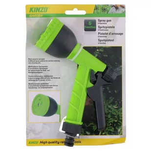 Kinzo - Wielofunkcyjny pistolet zraszający do podlewania ogrodu (6 funkcji) - Węże ogrodowe i zraszacze - miniaturka - grafika 1