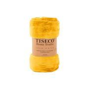 Narzuty - Narzuta z mikropluszu w odcieniach ochry na łóżko jednoosobowe 150x200 cm Cosy - Tiseco Home Studio - miniaturka - grafika 1