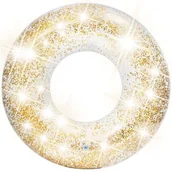 Materace dmuchane i koła do pływania - Koło do pływania, brokatowe, Intex, 119 cm, złoty - miniaturka - grafika 1