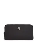Portfele - Tommy Hilfiger Duży Portfel Damski Poppy Th Large Za AW0AW15642 Czarny - miniaturka - grafika 1