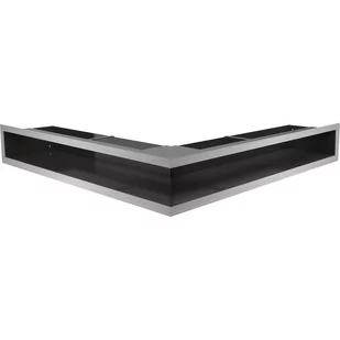 Kratki.pl Kratka wentylacyjna LUFT SF narożny 560x560x90 mm - kolor szlifowany LUFT - Akcesoria kominkowe - miniaturka - grafika 1
