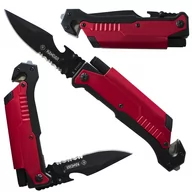 Noże - Nóż Z Piłą Do Cięcia Lin Kandar Jm-K16 Czerwony - miniaturka - grafika 1