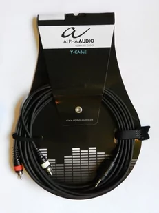 Kabel  2xCinch - 1xJack 3,5mm S. 1,5m czarny/ALPHA AUDIO - Inne akcesoria gitarowe - miniaturka - grafika 1