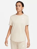 Koszulki i topy damskie - Nike Koszulka w kolorze beżowym - miniaturka - grafika 1