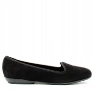 Mokasyny damskie - Geox Annytah Mokasyny Czarne Skórzane 40 Żłd - miniaturka - grafika 1