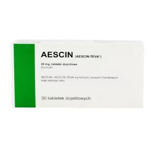 Aescin 0,02 g - 30 tabletek DELFARMA - Serce i układ krążenia - miniaturka - grafika 1
