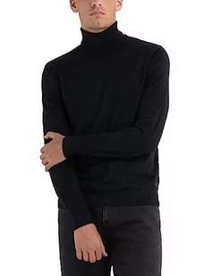 Replay Sweter męski, 098 BLACK, XXL - Swetry męskie - miniaturka - grafika 1