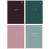 Zeszyty szkolne - 4 X ZESZYT A5, 32 KARTKI, KRATKA Z MARGINESEM, HYBRID WORDS, INTERDRUK - miniaturka - grafika 1