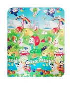 Maty edukacyjne - Mata edukacyjna dla dzieci składana zwierzątka owoce cyferki 180 x 148,5 cm - miniaturka - grafika 1