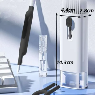 Czyścik Wielofunkcyjny zestaw czyszczący do słuchawek airpods klawiatur 7w1 Szary - Części i akcesoria do laptopów - miniaturka - grafika 8