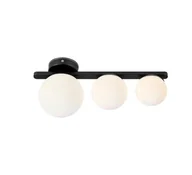 Lampy ścienne - Markslojd Kinkiet PURO Wall 3L Black/Opal IP44 108349 108349 - miniaturka - grafika 1