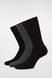 Zestaw 3 Par Wysokich Skarpet Czarnych i Szarych PM6 - Skarpetki męskie - miniaturka - grafika 1