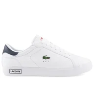 Buty sportowe męskie - Buty Lacoste Powercourt 0721 2 SMA 741SMA0028-407 - białe - miniaturka - grafika 1