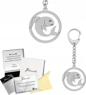 Radziszewska Jewellery BRELOK ZE ZNAKIEM ZODIAKU RYBY SREBRO 925 PREZENT GADŻET GRAWER - Breloki - miniaturka - grafika 1