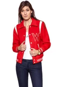 Kurtki damskie - Wrangler, Kurtka damska, Bomber Jacket Salsa Red W4130Vuwn, rozmiar XS - miniaturka - grafika 1