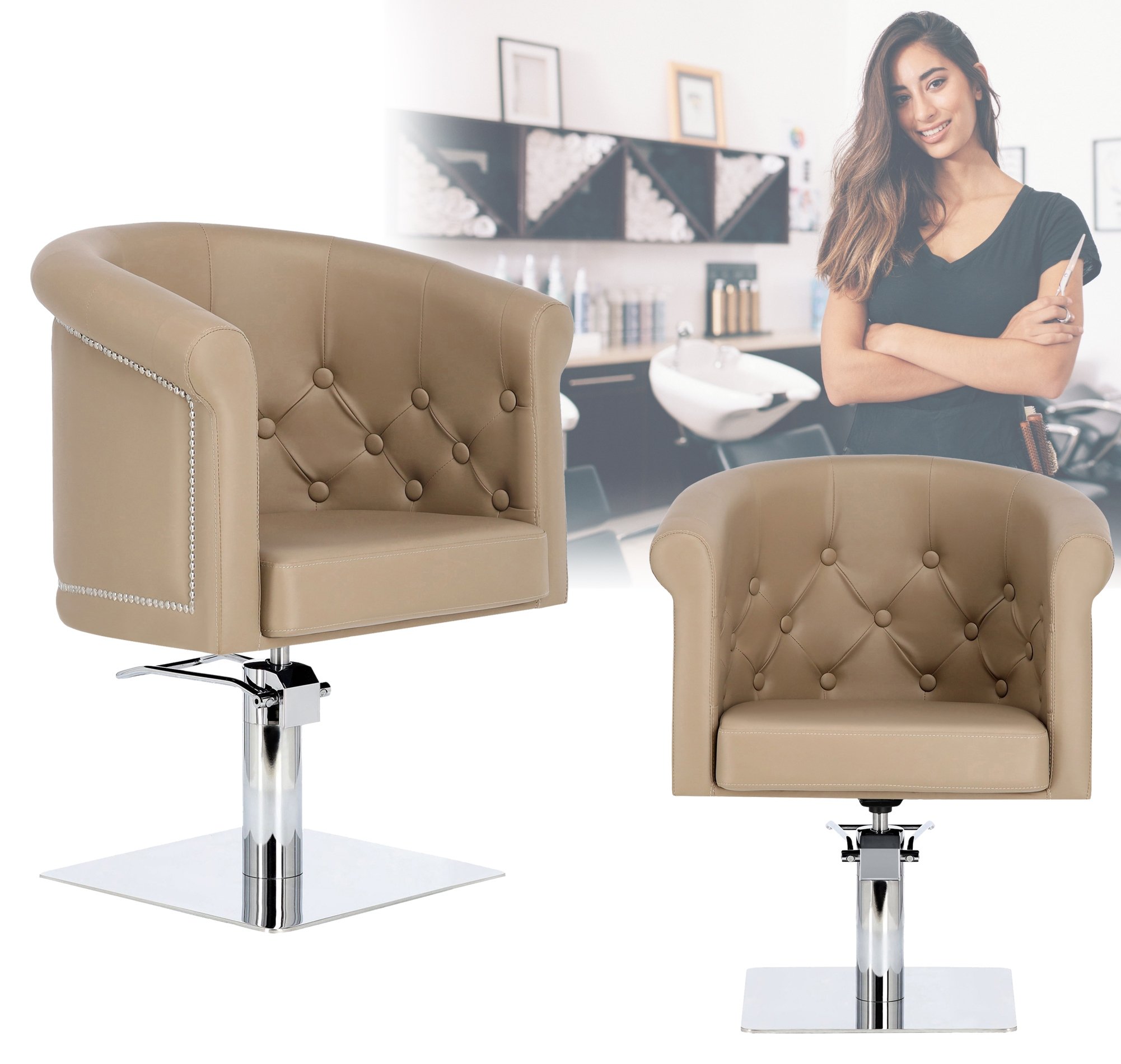 Fotel fryzjerski barberski hydrauliczny do salonu fryzjerskiego Bruno