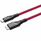 Kable - Mathorn MTC-230M USB C - MicroB 2m Magenta - miniaturka - grafika 1