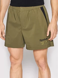 Reebok Szorty sportowe Classics H54406 Zielony Regular Fit - Spodnie sportowe męskie - miniaturka - grafika 1