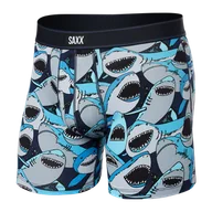 Majtki męskie - Bokserki męskie SAXX DAYTRIPPER Boxer Brief  Fly Rekiny - granatowe - miniaturka - grafika 1