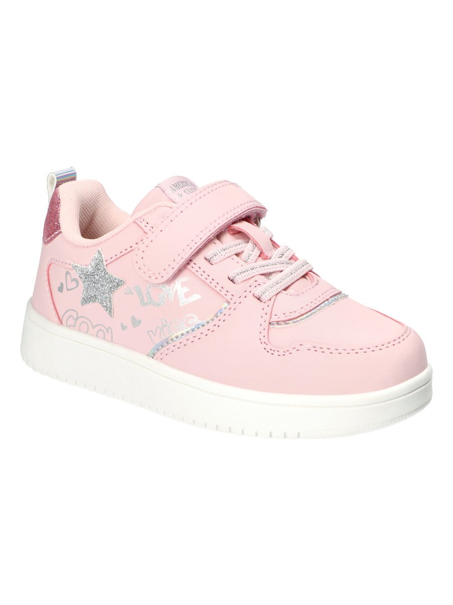 Dziewczęce sneakersy z brokatem jasnoróżowe American Club r.30