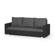 Sofy i kanapy - Kanapa sofa 3 os z funkcją spania sprężyny bonell HUBERT szara/czarna - miniaturka - grafika 1