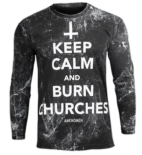 longsleeve AMENOMEN - KEEP CALM AND BURN CHURCHES (OMEN069LO ALLPRINT WHITE)-L - Koszulki męskie longsleeve AMENOMEN - KEEP CALM AND BURN CHURCHES (OMEN069LO ALLPRINT WHITE)-L - Koszulki męskie - miniaturka - grafika 1