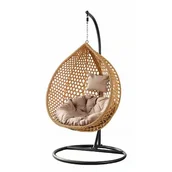 Fotele i krzesła ogrodowe - Fotel podwieszany PATIO 46230 Francis Beżowy - miniaturka - grafika 1