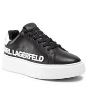 Sneakersy damskie - Sneakersy KARL LAGERFELD - KL62210 Black/White Lthr - miniaturka - grafika 1