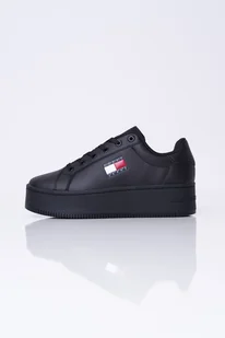 Sneakersy czarne skórzane Tjw Flatform Ess Tommy Jeans EN0EN02518 39 - Sneakersy damskie - miniaturka - grafika 1