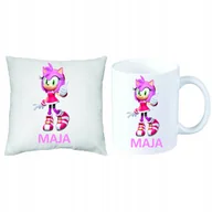 Gadżety dla niej i dla niego - ZESTAW PREZENT PODUSZKA + KUBEK SONIC AMY ROSE - miniaturka - grafika 1